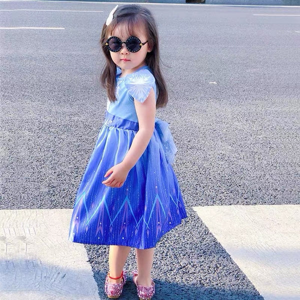 Elsa Frozen Starry Dress/ Frozen Dress Anak