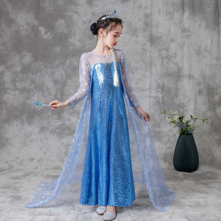 Frozen sisca full sequin dress/ baju pesta anak