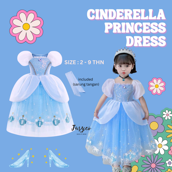 Cinderella Princess Dress / Kostum Anak