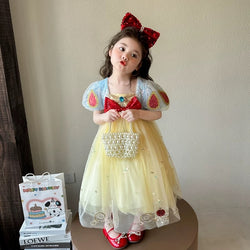Snow white Print LayerDress/ Dress Pesta Anak