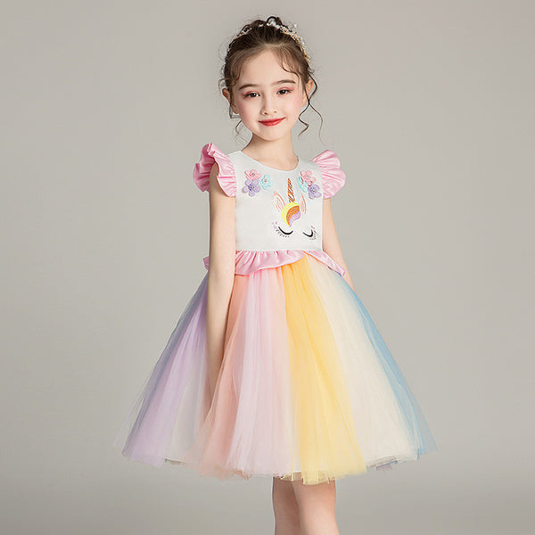 Little Pony Rainbow Dress/ Dress Pesta Anak Ulang Tahun