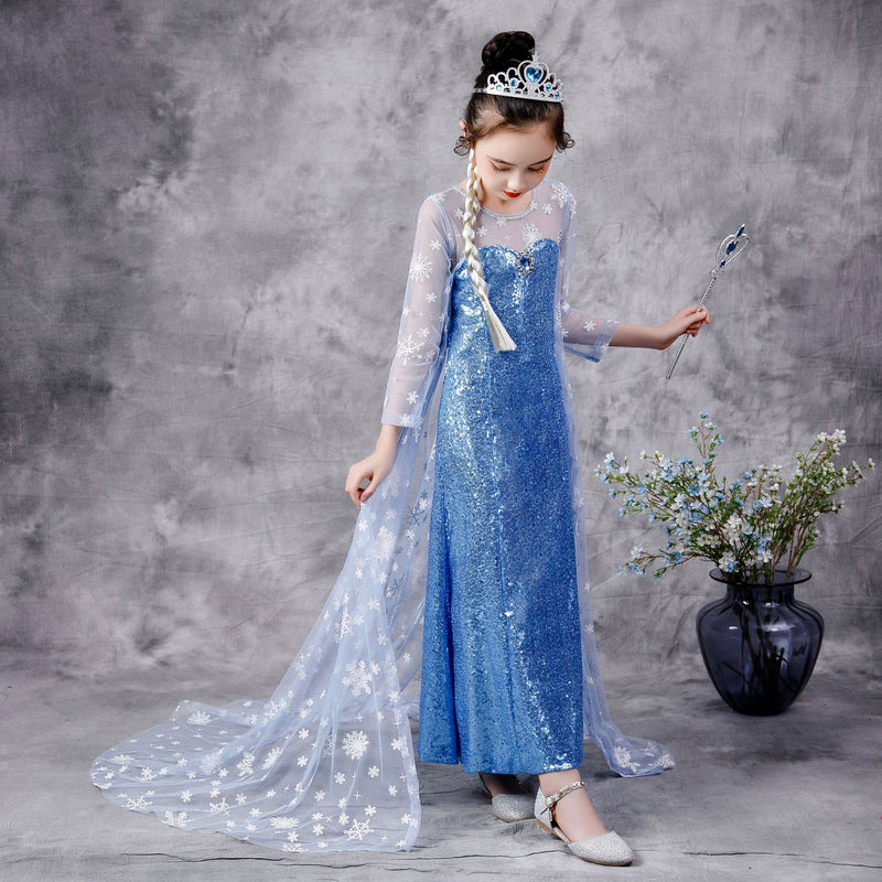 Frozen sisca full sequin dress/ baju pesta anak