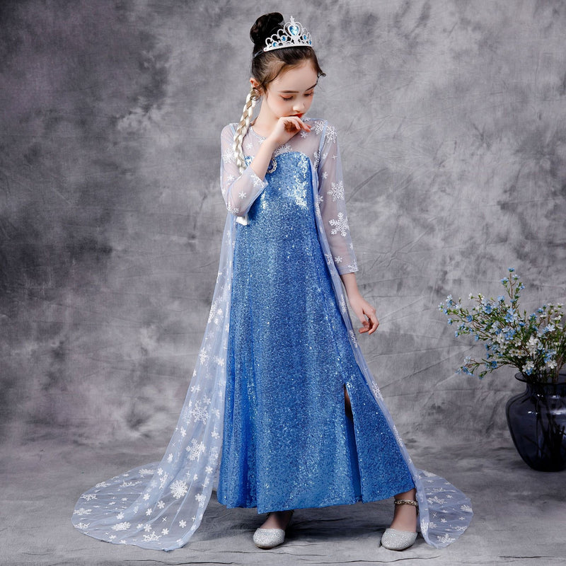 Frozen sisca full sequin dress/ baju pesta anak