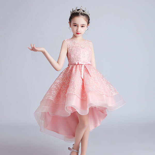 Marlen Embroidery Dress Pink White Brodir Dress Pesta Anak