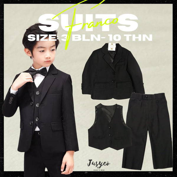 Franco modern black suits/Blazer+celana anak parish kids